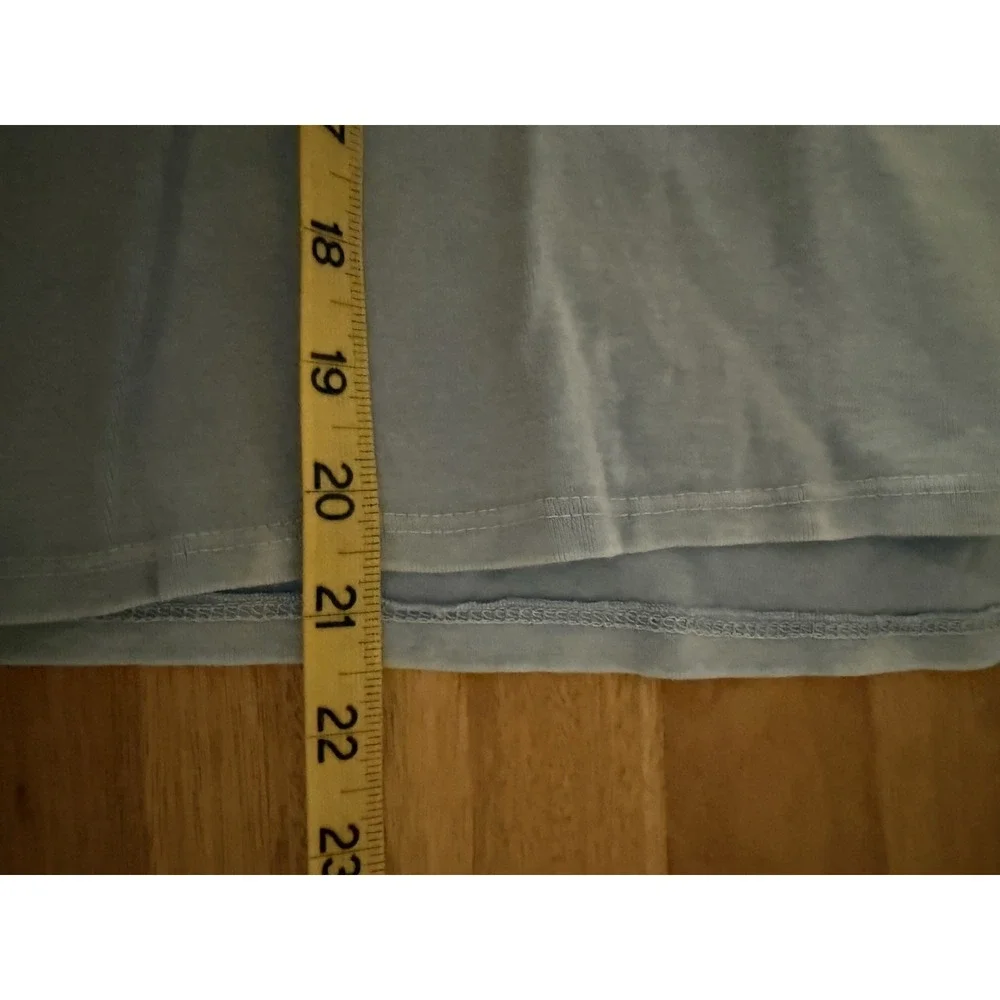 Arula Blue Cropped Tee Shirt Women's Size 0X –‎ 100% Cotton - Picture 8 of 8